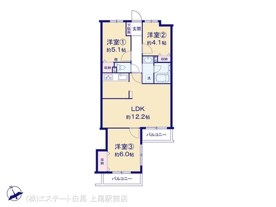 apartment 埼玉県上尾市谷津２丁目２番１号ショーサンプラザ５Ｆ