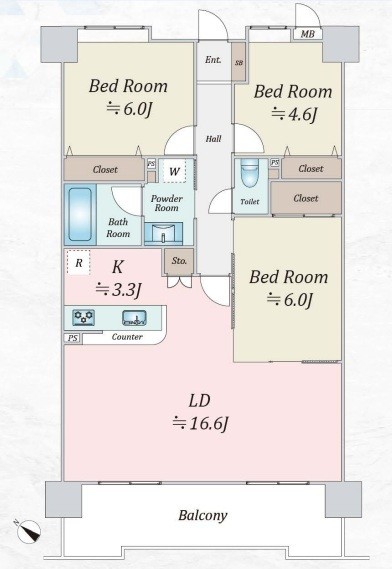 apartment 埼玉県上尾市谷津２丁目２番１号ショーサンプラザ５Ｆ