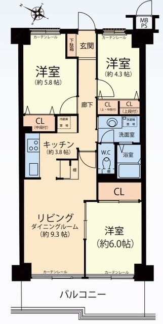 apartment 埼玉県上尾市谷津２丁目２番１号ショーサンプラザ５Ｆ