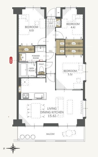 apartment 埼玉県上尾市谷津２丁目２番１号ショーサンプラザ５Ｆ