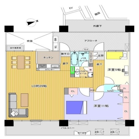 apartment 埼玉県上尾市谷津２丁目２番１号ショーサンプラザ５Ｆ