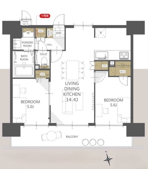 apartment 埼玉県上尾市谷津２丁目２番１号ショーサンプラザ５Ｆ