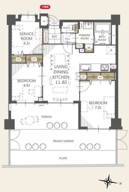 apartment 埼玉県上尾市谷津２丁目２番１号ショーサンプラザ５Ｆ