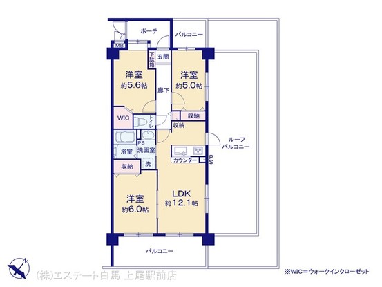 apartment 埼玉県上尾市谷津２丁目２番１号ショーサンプラザ５Ｆ