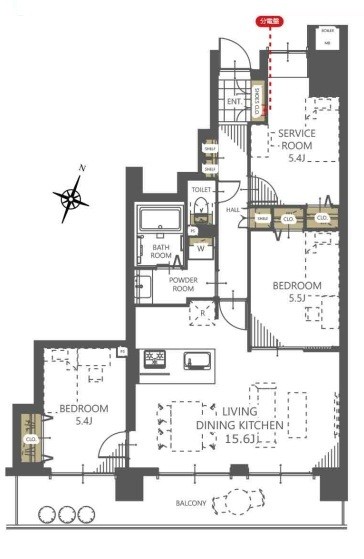 apartment 埼玉県上尾市谷津２丁目２番１号ショーサンプラザ５Ｆ