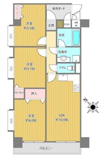 apartment 埼玉県上尾市谷津２丁目２番１号ショーサンプラザ５Ｆ