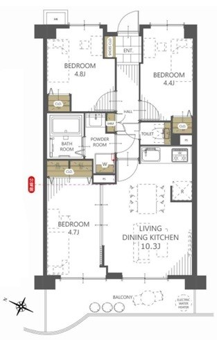 apartment 埼玉県上尾市谷津２丁目２番１号ショーサンプラザ５Ｆ