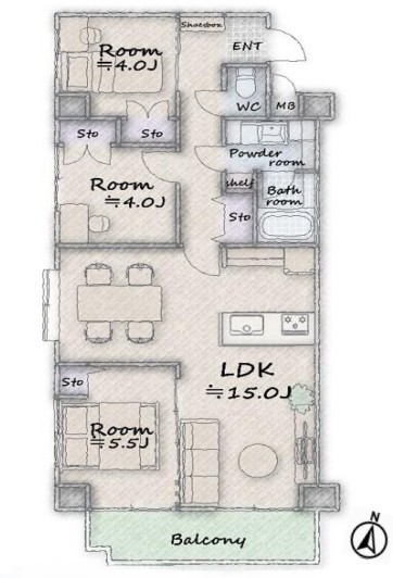 apartment 埼玉県上尾市谷津２丁目２番１号ショーサンプラザ５Ｆ