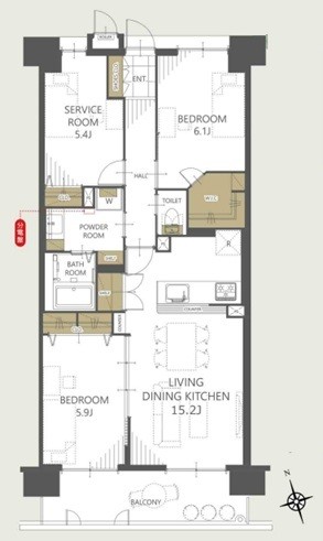 apartment 埼玉県上尾市谷津２丁目２番１号ショーサンプラザ５Ｆ