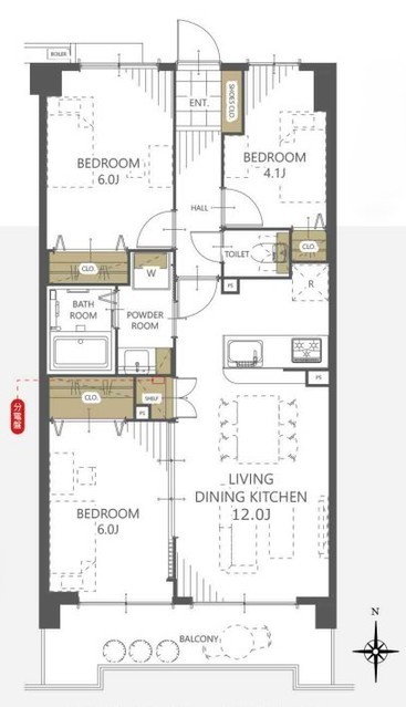 apartment 埼玉県上尾市谷津２丁目２番１号ショーサンプラザ５Ｆ