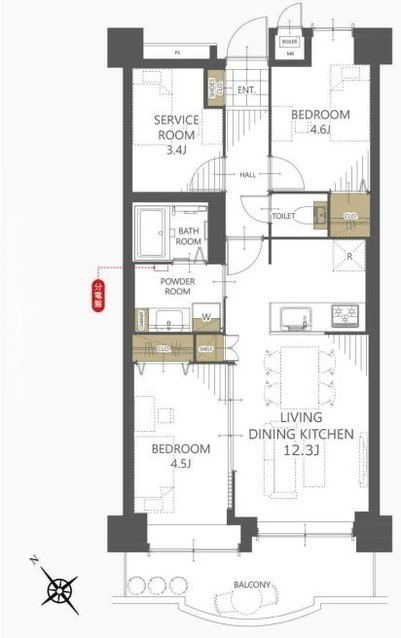 apartment 埼玉県上尾市谷津２丁目２番１号ショーサンプラザ５Ｆ