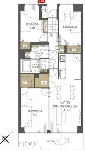 apartment 埼玉県上尾市谷津２丁目２番１号ショーサンプラザ５Ｆ