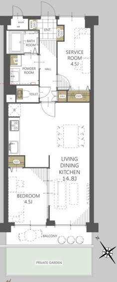 apartment 埼玉県上尾市谷津２丁目２番１号ショーサンプラザ５Ｆ