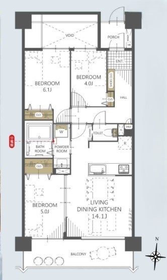 apartment 埼玉県上尾市谷津２丁目２番１号ショーサンプラザ５Ｆ
