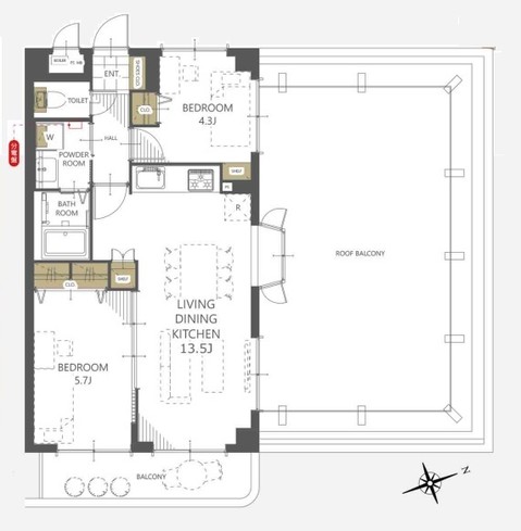 apartment 埼玉県上尾市谷津２丁目２番１号ショーサンプラザ５Ｆ