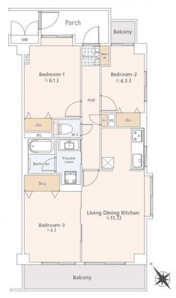 apartment 埼玉県所沢市大字久米554-2　新井ビル　1F