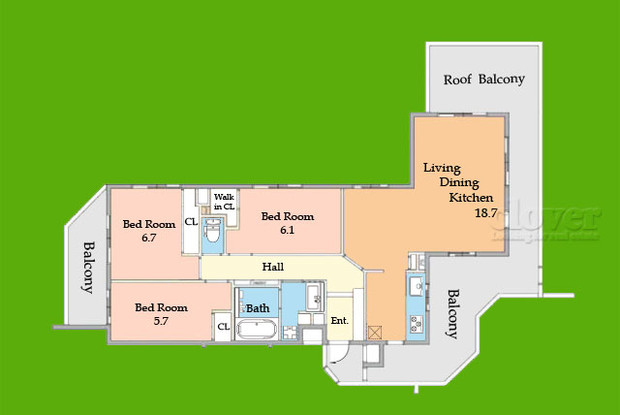 apartment 東京都渋谷区神宮前４丁目11-6　プレファス表参道7F