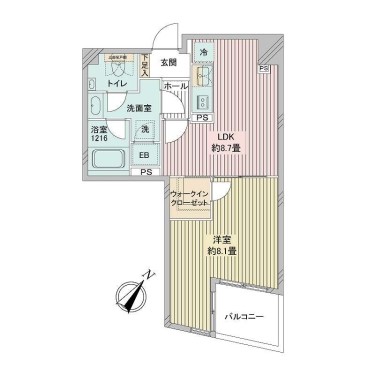 apartment 東京都品川区南品川５丁目3-13 コスモグランス南品川1階