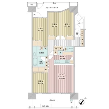 apartment 千葉県柏市柏３丁目6-29 サンライズ吉野4階