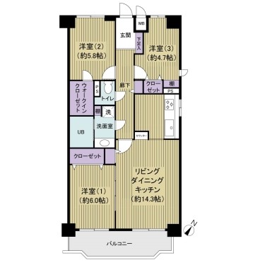 apartment 千葉県柏市柏３丁目6-29 サンライズ吉野4階
