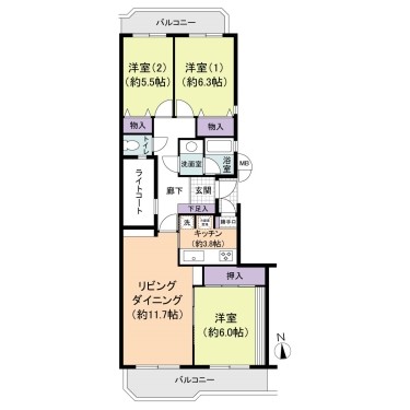 apartment 千葉県柏市柏３丁目6-29 サンライズ吉野4階