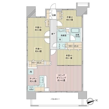 apartment 千葉県柏市柏３丁目6-29 サンライズ吉野4階