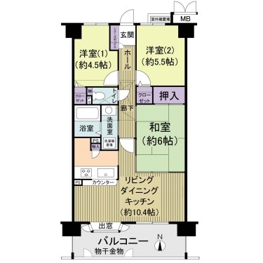 apartment 兵庫県尼崎市潮江１丁目16-1 アミング潮江ウエスト2番館　2F