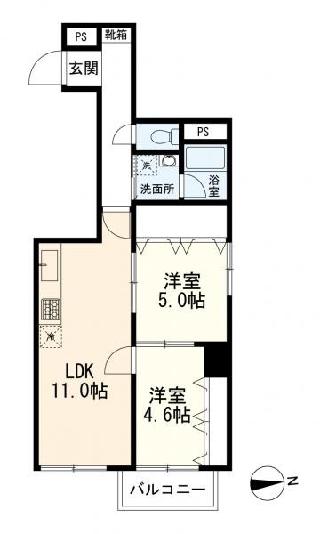 apartment 東京都大田区西蒲田８丁目11-11 リビングライフ蒲田ビル　4階