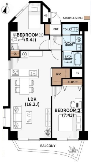 apartment 東京都中野区新井２丁目1-19 パックマートビル4F