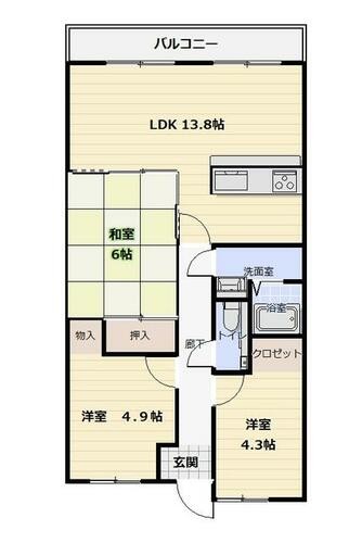 apartment 滋賀県野洲市冨波乙690-6 ヴァン・ドゥビル2階