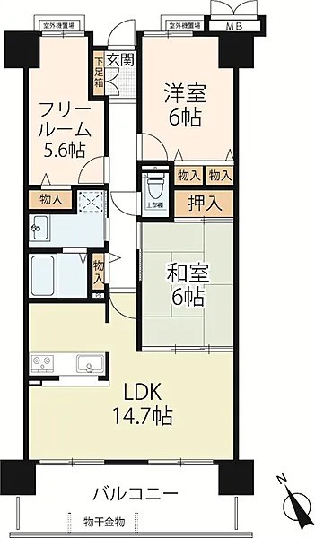 apartment 滋賀県野洲市冨波乙690-6 ヴァン・ドゥビル2階