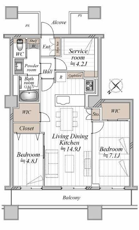 apartment 東京都新宿区四谷４丁目28-20 パレエテルネル403号室