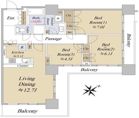 apartment 東京都新宿区四谷４丁目28-20 パレエテルネル403号室
