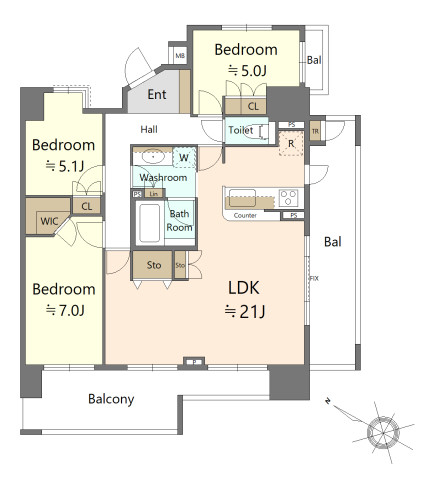 apartment 千葉県柏市桜台1-1 サクラヒルズ201