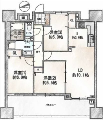 apartment 千葉県柏市桜台1-1 サクラヒルズ201