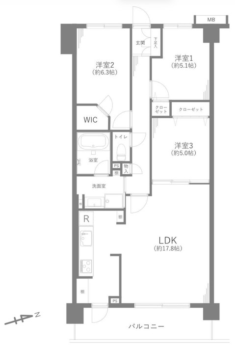 apartment 千葉県柏市桜台1-1 サクラヒルズ201