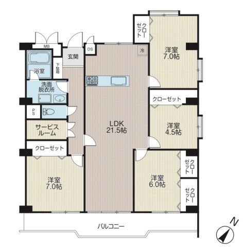 apartment 千葉県柏市桜台1-1 サクラヒルズ201