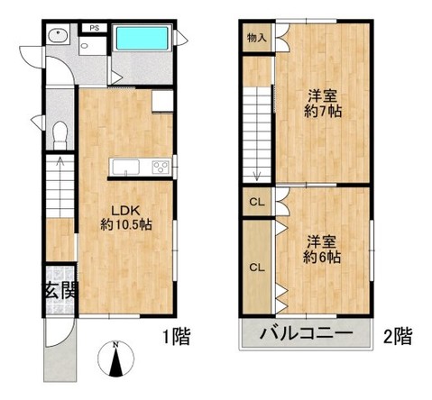 detached 大阪府大阪市中央区東平２丁目2-11 オリオンハイム上六1階