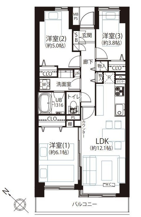 apartment 神奈川県藤沢市湘南台２丁目7-12 門倉第2湘南台ビル2F
