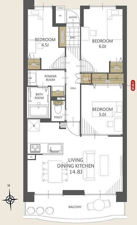 apartment 神奈川県藤沢市湘南台２丁目7-12 門倉第2湘南台ビル2F