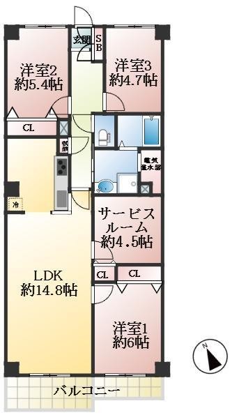 apartment 兵庫県神戸市灘区船寺通５丁目3-14 コスモハイツ1階