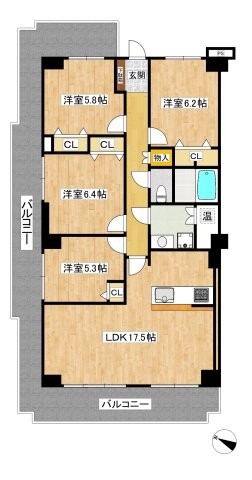 apartment 兵庫県西宮市甲風園１丁目5-10 ノルドアインビル4階
