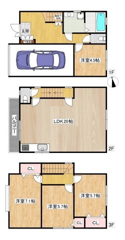 detached 兵庫県西宮市甲風園１丁目5-10 ノルドアインビル4階