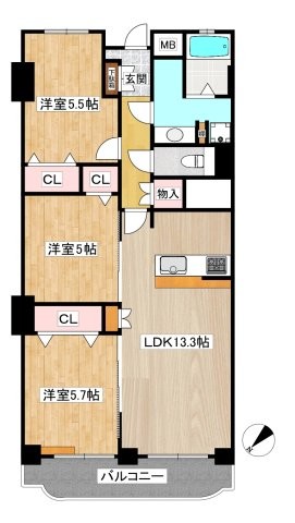 apartment 兵庫県西宮市甲風園１丁目5-10 ノルドアインビル4階