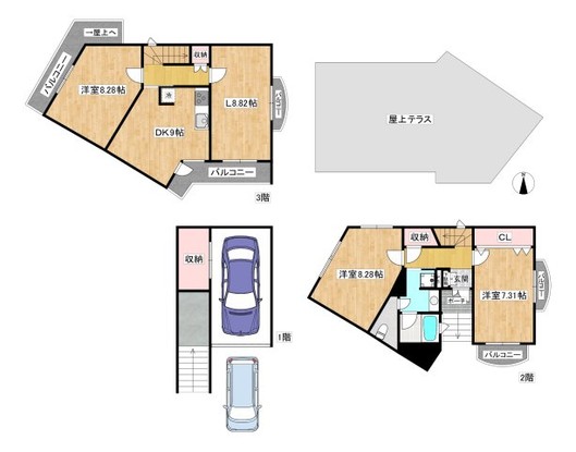 townhouse 兵庫県西宮市甲風園１丁目5-10 ノルドアインビル4階