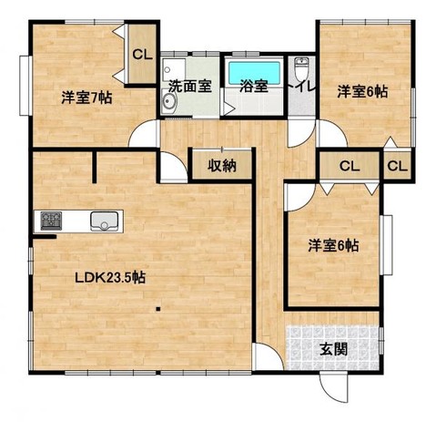 detached 宮城県石巻市中里３丁目8-5メゾン・レスカール　1階3号室