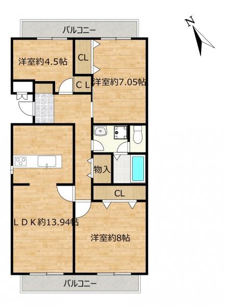 apartment 福岡県福岡市博多区那珂１丁目13-9 ND.BLD　3階