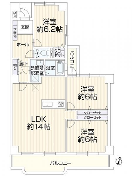 apartment 福岡県福岡市博多区那珂１丁目13-9 ND.BLD　3階