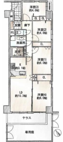 apartment 東京都目黒区自由が丘１丁目13-4 シャイン自由が丘606