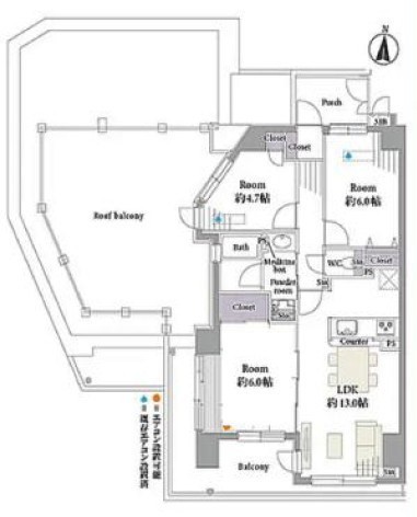 apartment 東京都目黒区自由が丘１丁目13-4 シャイン自由が丘606
